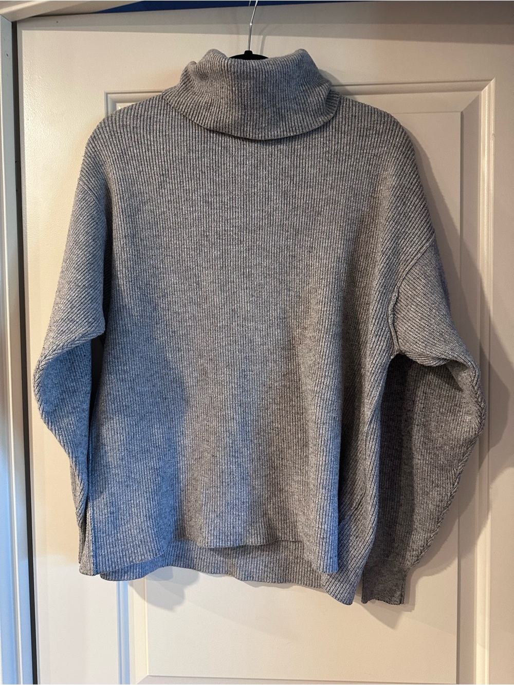 Free People Oversized Turtleneck Drop Shoulder Rib Knit Sweater